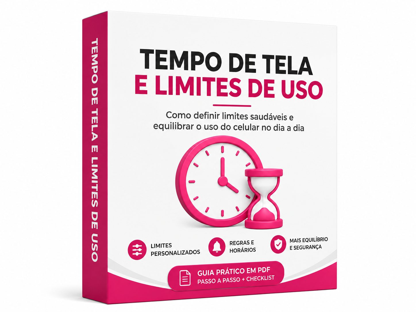 Mockup do módulo Tempo de Tela e Limites de Uso